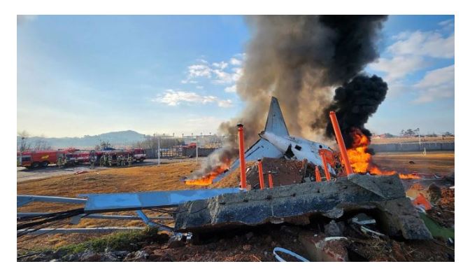 'हवाईअड्डे पर दक्षिण कोरियाई जेट के दुर्घटनाग्रस्त होने से कम से कम 85 लोगों की मौत | '